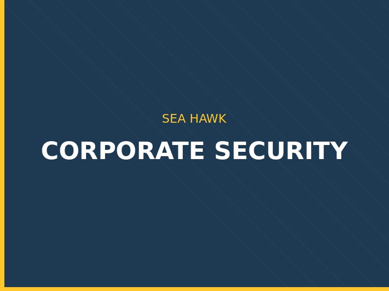 Corporate security officer at office entrance
